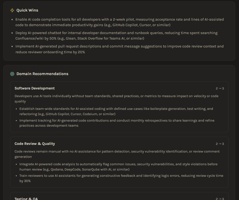 Implementation roadmap with phased milestones